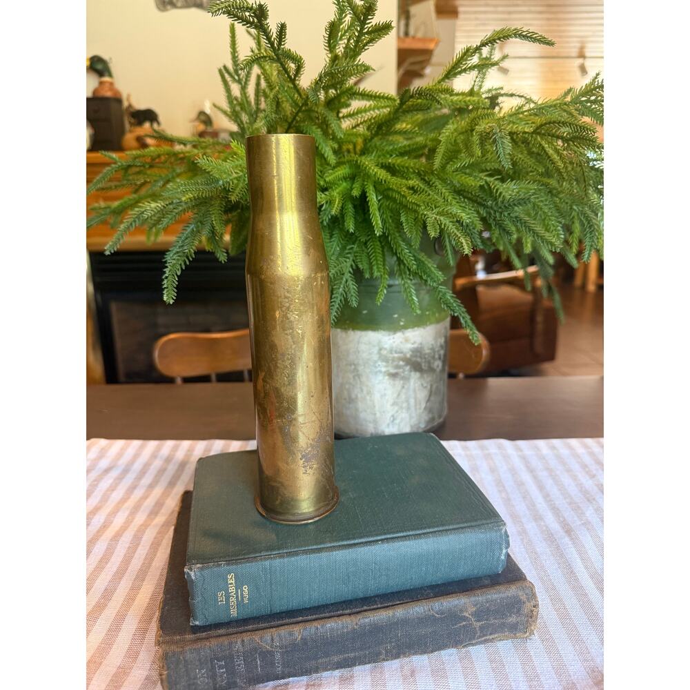 US Army WWII, Brass cartridge casing 37mm M16, Inert dated 1944